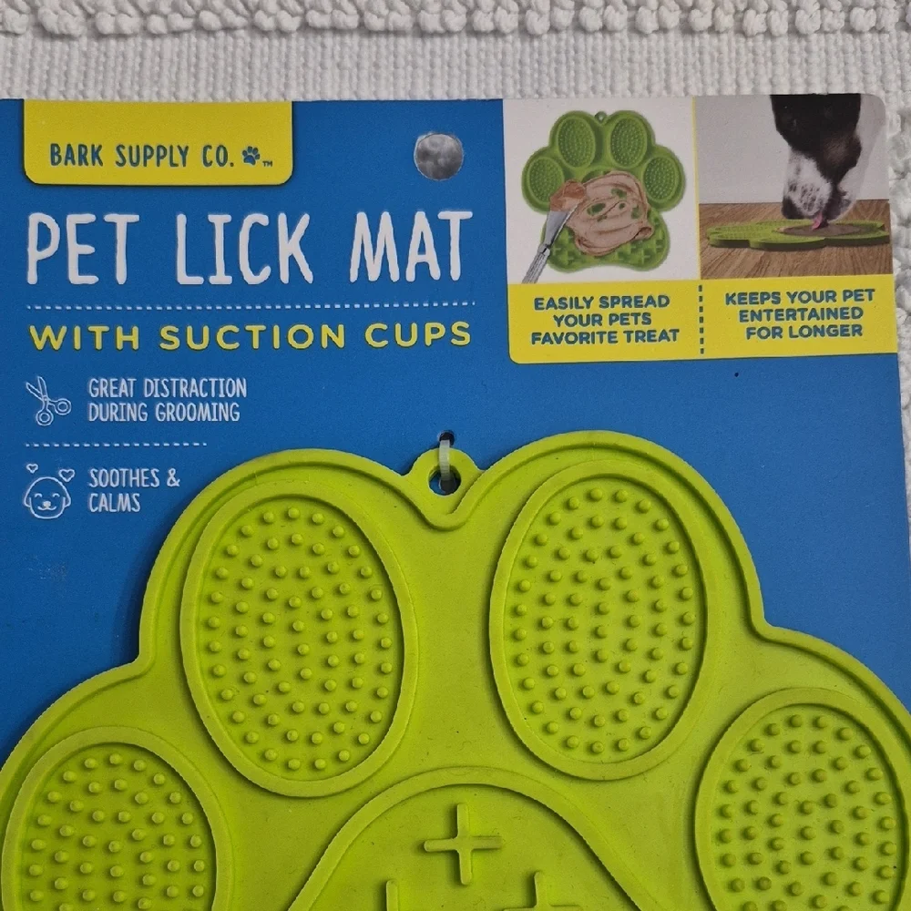 Bark Supply Co. Lime Green Pet Lick Mat With Suction Cups